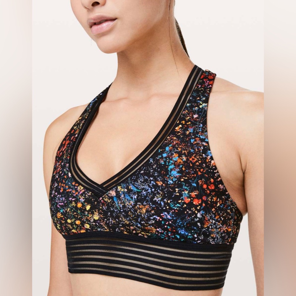 Lululemon | Flowerescent Find Focus Bra | Size 4